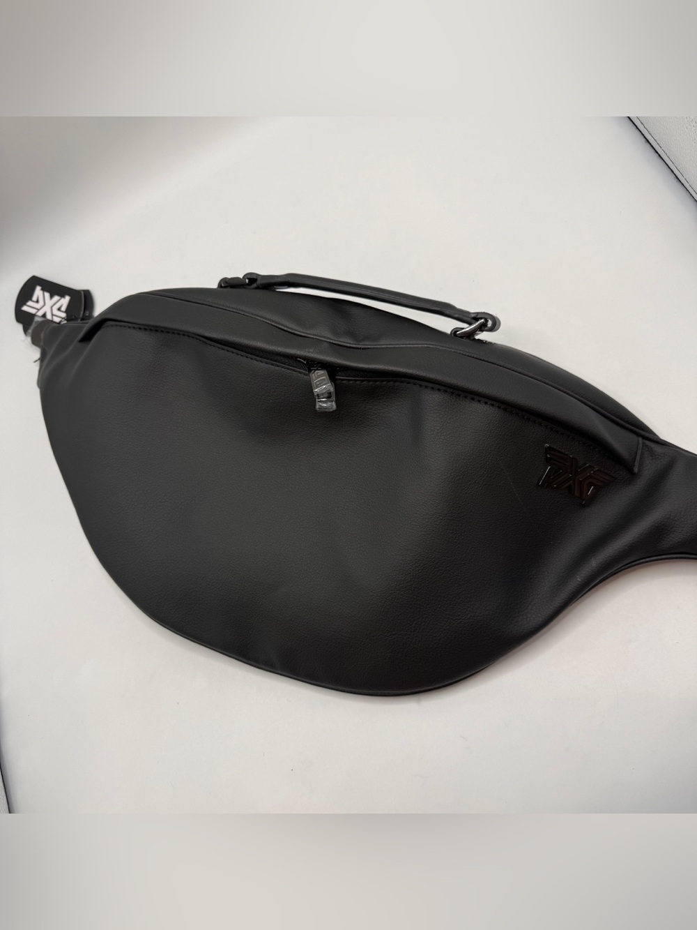 NEW PXG Black Leather Sling Bag Crossbody Golf Travel Waist Pack